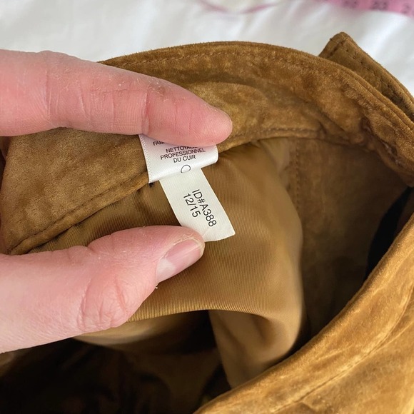 Express Women's Camel Leather Tapered Trouser Pants High-rise Tan Brown Size 10 - Picture 4 of 8